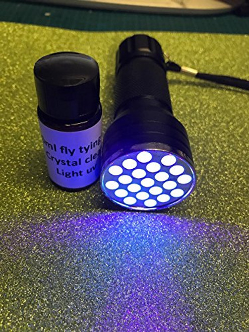 10ml Crystal Repair UV Resin, Glue plus 21 LED UV Torch for Repairing Crystal, Glass, Watches, Glasses