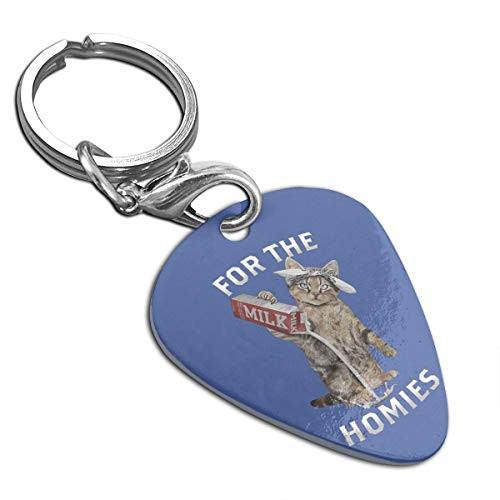The Homies Cat Pouring Guitar Pick Necklace Pendant Dog Tag Pet Card Keychain