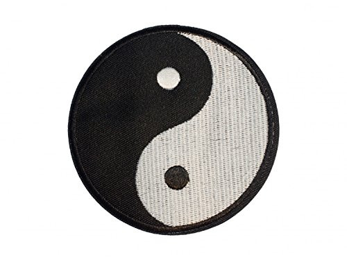 Miniblings Yin Yang Patch Hotfix Iron On Application Iron On Motif Sign Black and White 9 5 cm