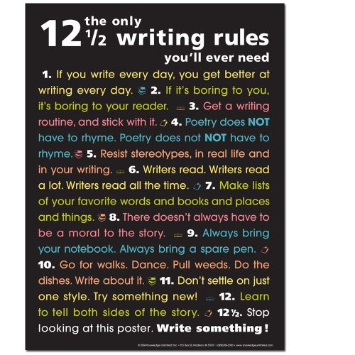 Knowledge Unlimited Inc. The Only 12 1/2 Writing Rules You'll Ever Need- Poster