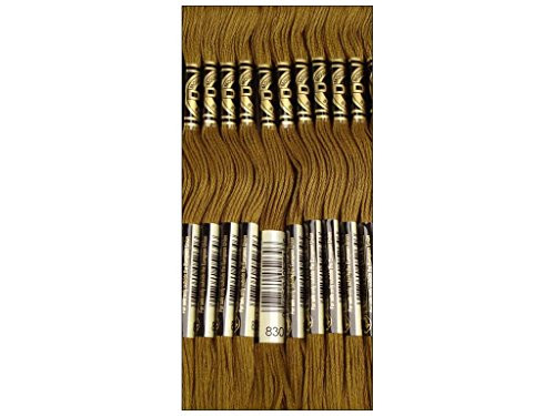 Bulk Buy: DMC Thread Six Strand Embroidery Cotton 8.7 Yards Dark Golden Olive 117-830 (12-Pack)