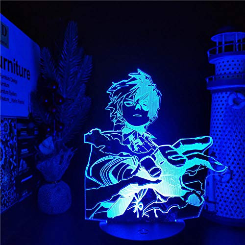 3D lamp Hero Academia Anime Todoroki Shoto Led Night Lights My Hero Academia