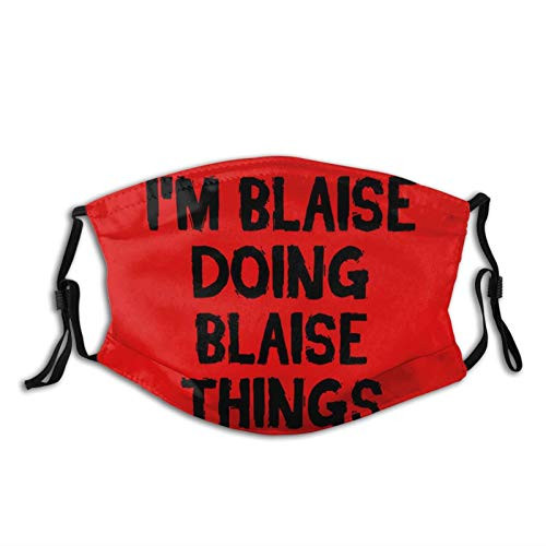 Fssatungi Adjustable Face-Mask Blaise Doing Blaise Things with Filter (Multiple Packs) Reusable Fashion Protective Unisex 5 PCS Black