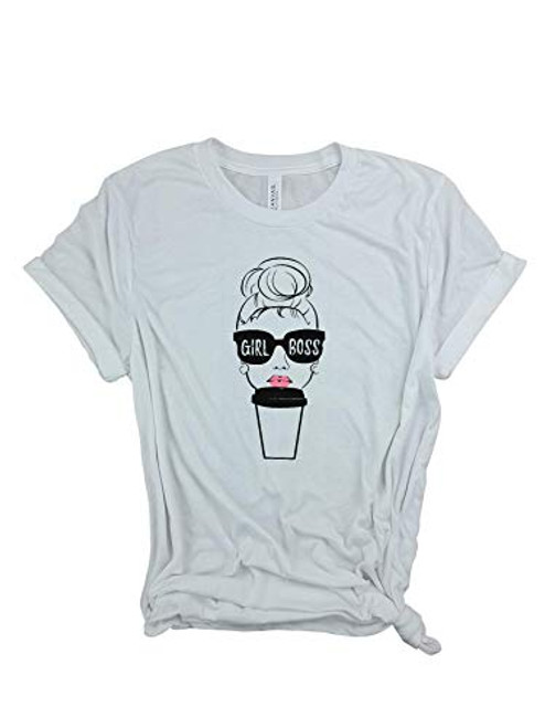 Girl B o s s with Coffee Mug - Boss Babe shirt, Lady Boss shirt, mom gift, Mama Bear, unisex mom shirt, mama shirt, mama tee, mama unisex, Boss Girl shirt, mom life shirt, mom hustle, Gift For mom.