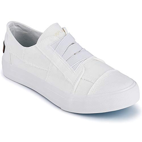 JENN ARDOR Women Fashion Sneakers Shoes Low Cut Canvas Walking Comfortable Tennis Shoes for Women White