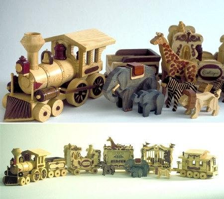 A Woodworking Scroll Saw Patterns and Instructions Plan to Build Your Own Circus Train Toys