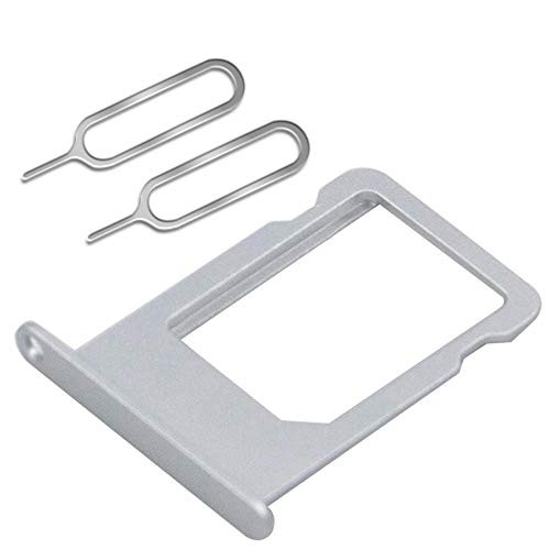 BisLinks SIM Card Tray Holder Replacement Part for iPhone 5S SE White/Silver