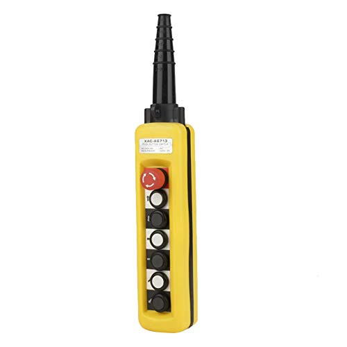 Crane Pendant Control, Rainproof Hoist Pendant Push Button Switch Crane Remote Switch Control, Many Control Buttons Durable for Crane Hoist Industrial Supplies