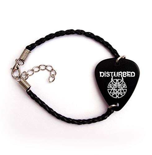 Disturbed Guitar pick plectrum logo Bracelet (BW)