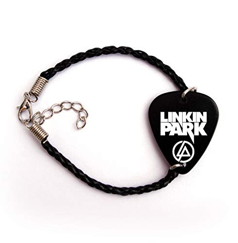 Linkin Park Guitar pick plectrum logo Bracelet (BW)