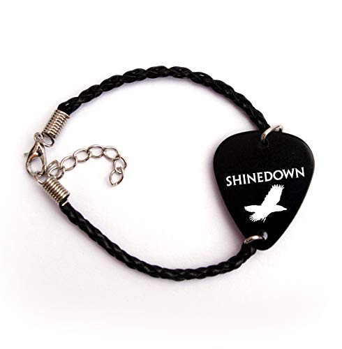 Shinedown Guitar pick plectrum logo Bracelet (BW)
