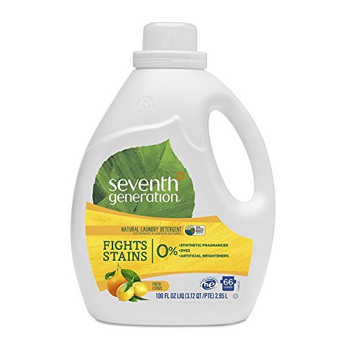 Seventh Generation Liquid Laundry Detergent, Fresh Citrus scent, 100 oz, 66 Loads (Packaging May Vary)
