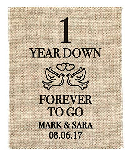 One Year Anniversary Gift   1st Wedding Anniversary Gift   Gift for 1st Anniversary   1 Year Down Forever to Go   1 Year of Marriage