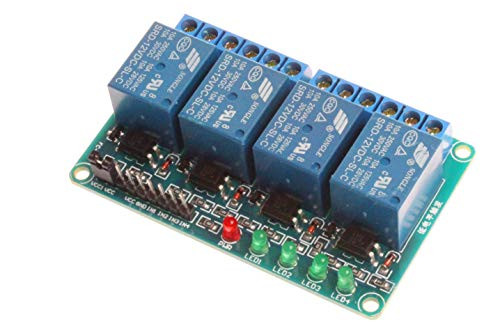 NOYITO 4-Channel Relay Module 9V Low Level With Optocoupler Isolation Load DC 30V / AC 125V 250V 10A With Indicator light for PLC Automation Equipment Control, Industrial Control, Arduino