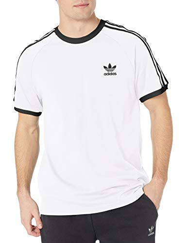 adidas Originals,mens,3-Stripes Tee,White,Medium