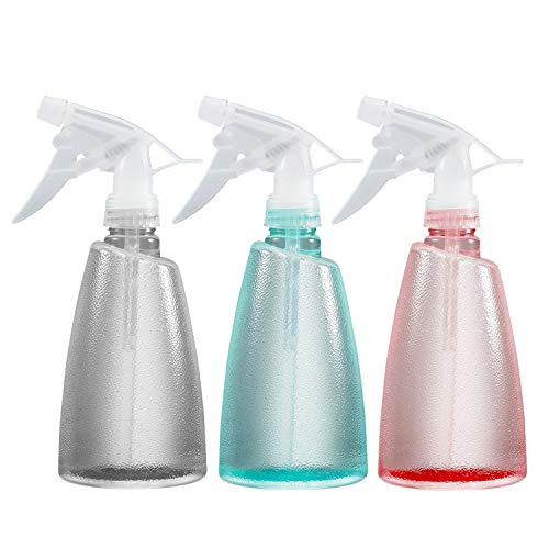 Vaupan Plastic Spray Bottles, 0.5L/16 oz Plant Mister Leak Proof Empty Mist Water Bottle for Cleaning Solution Hair Pet Flowers Plants Garden, Trigger Sprayer with Adjustable Nozzle (3 Pack)