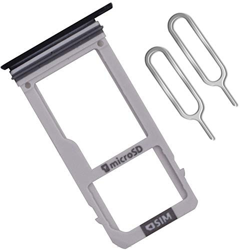 BisLinks Sim Card plus Micro SD Memory Card Tray Slot Holder Black Replacement Part Compatible with Galaxy A3 2017 A320F plus 2 Eject Pins