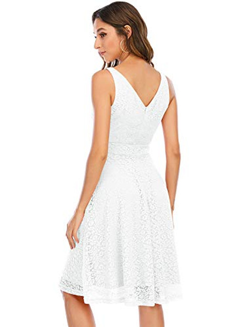 Bbonlinedress Womens Vintage Cocktail Sleeveless Floral Lace Bridesmaid Party Dress White S Bbonlinedress Womens Vintage Cocktail Sleeveless Floral Lace Bridesmaid Party Dress White S