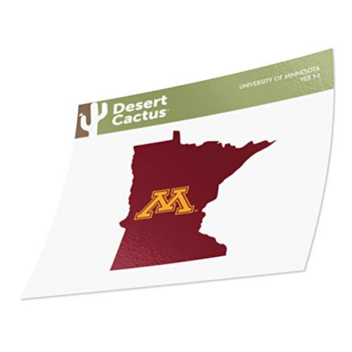 University of Minnesota Vinyl Decal Laptop Water Bottle Car Scrapbook (State Border Sticker)