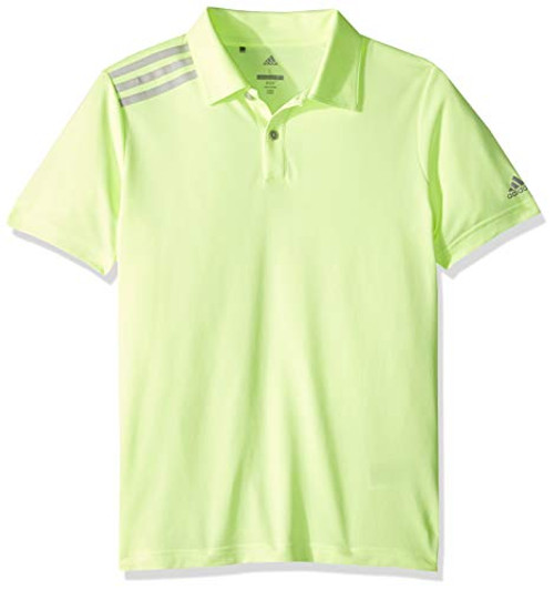 adidas Golf 3-Stripe Tournament Polo, Hi-Res Yellow, X-Small