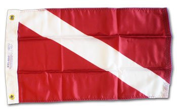 Diver Down - 20 inch x 30 inch Nautical Skin Diver Message Flag