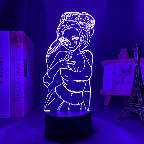 Anime Lamp 3D My Hero Academia Momo Yaoyorozu for Bedroom Decoration Birthday Gift Momo Yaoyorozu Led Night Light-Remote Control