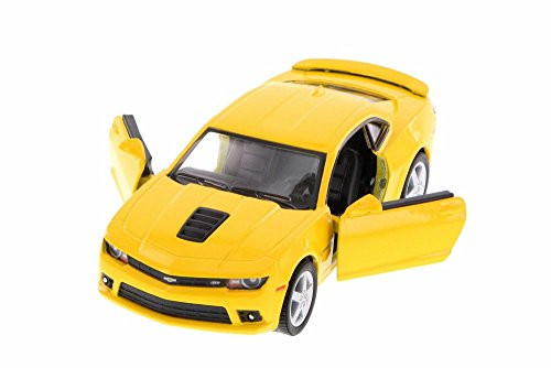 2014 Chevrolet Camaro, Yellow - Kinsmart 5383D - 1/38 Scale Diecast Model Toy Car