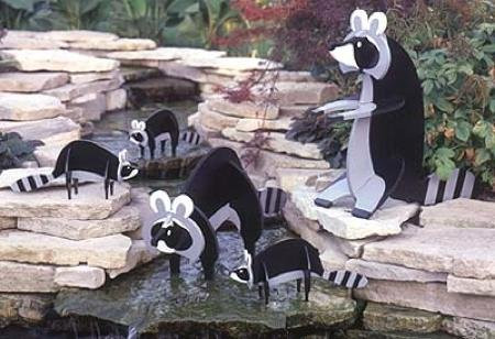 A Woodworking Pattern and Instructions Pkg to Build Your Own Rascally Raccoons