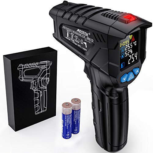 Infrared Thermometer Temperature Gun MESTEK Non-Contact Laser Digital Thermometers with Color LCD Screen -58?~1472?(-50?~800?) Adjustable Emissivity Humidity(Not Accurate for Human Temperature) Infrared Thermometer Temperature Gun MESTEK Non-Contact Laser Digital Thermometers with Color LCD Screen -58?~1472?(-50?~800?) Adjustable Emissivity Humidity(Not Accurate for Human Temperature)