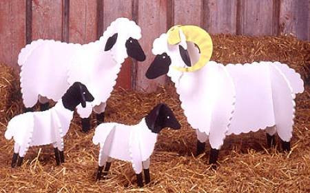 A Woodworking Pattern and Instructions Pkg to Build Your Own Sheep for the Meadow