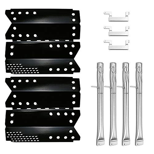 Uniflasy Grill Burners Tube Pipe, Heat Plate Shield Tent and Crossover Carry Over Tube Replacement Parts Kit for Stok SGP4330SB, SGP4331, SGP4130N, Stok Quattro 4 Burner Grills Uniflasy Grill Burners Tube Pipe, Heat Plate Shield Tent and Crossover Carry Over Tube Replacement Parts Kit for Stok SGP4330SB, SGP4331, SGP4130N, Stok Quattro 4 Burner Grills