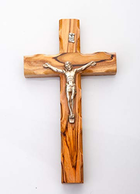 Jerusalem Olive Wood 5 inch Cross Crucifix from Bethehem