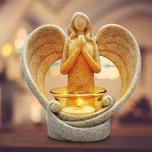 NBZTT Angel Memorial Gifts Tealight Candle Holder,Condolence Gifts Grieving Gifts for Loss of Loved One,Angel Figurines with LED Flickering Candle, Sympathy Gift NBZTT Angel Memorial Gifts Tealight Candle Holder,Condolence Gifts Grieving Gifts for Loss of Loved One,Angel Figurines with LED Flickering Candle, Sympathy Gift