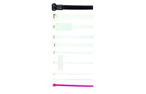 Jamara 10 Pieces Cable Binder, White, 360 x 4.7 mm