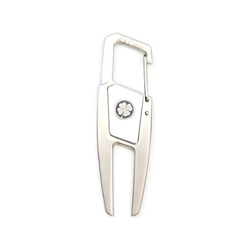 IKAAR Golf Divot Tool and Marker Metal Golf Repair Fork Golf Divot Repair Equipment Golf Ball Accessory Silver