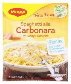 Maggi Fix  and  Fresh Spaghetti alla Carbonara by Maggi