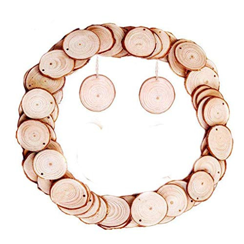30 Pcs 2.4"-2.8" Natural Wood Slices Wood Discs Wooden Circles Unfinished Predrilled with Hole for DIY Crafting Coasters Arts Crafts Christmas Decorations Rustic Wedding Ornaments 30 Pcs 2.4"-2.8" Natural Wood Slices Wood Discs Wooden Circles Unfinished Predrilled with Hole for DIY Crafting Coasters Arts Crafts Christmas Decorations Rustic Wedding Ornaments