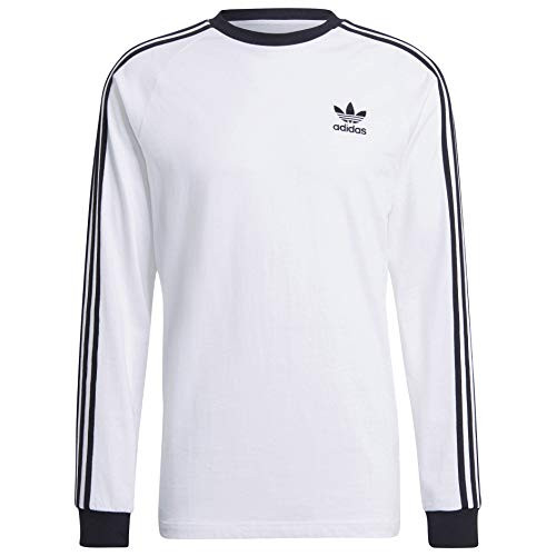 adidas Originals,mens,3-Stripes Long Sleeve Tee,White,X-Large