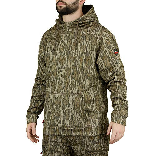 Mossy Oak Camo Hoodie for Men, Hunting Clothes for Men, Bottomland, 3X
