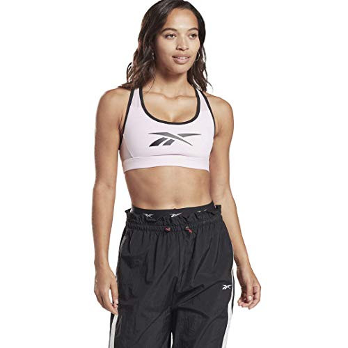 Reebok Studio Hero Racer Pad Bra, Pixel Pink, 2X18W Reebok Studio Hero Racer Pad Bra, Pixel Pink, 2X18W