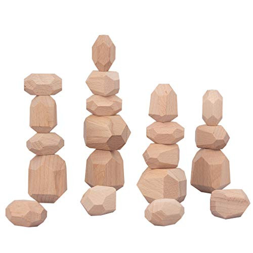 Wooden Stone for Kids Building Block Creative Toy Stacking Game Toy 20PC Toys and Hobbies Education Toys Christmas for Faclot