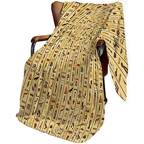SfeatrutMAT Cute Plush Soft Blanket Childrens Girls Boys,Egyptian,Colorful Ancient Hieroglyphics on Papyrus Old Paper Style Background Cairo Culture,Gifts for Kids 40x50inch SfeatrutMAT Cute Plush Soft Blanket Childrens Girls Boys,Egyptian,Colorful Ancient Hieroglyphics on Papyrus Old Paper Style Background Cairo Culture,Gifts for Kids 40x50inch