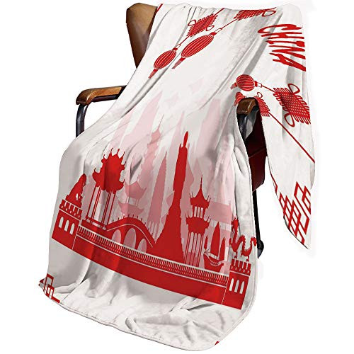 SfeatrutMAT Cute Plush Soft Blanket Childrens Girls Boys,Ancient China Decorations,Travel Landmarks Traditional Oriental Cultural Tourism Decorative,Gifts for Kids 40x50inch SfeatrutMAT Cute Plush Soft Blanket Childrens Girls Boys,Ancient China Decorations,Travel Landmarks Traditional Oriental Cultural Tourism Decorative,Gifts for Kids 40x50inch