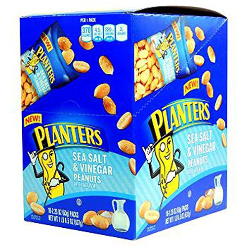 Planters, Peanut Sea Salt  and  Vinegar, Count 10 (2.25 oz) - Nut  and  Dry Fruit / Grab Varieties  and  Flavors