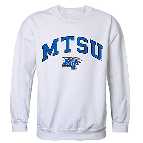 MTSU Middle Tennessee State University NCAA Campus Crewneck Sweatshirt - Large, White