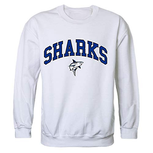 NSU Nova Southeastern Sharks NCAA Campus Crewneck Sweatshirt - Medium, White