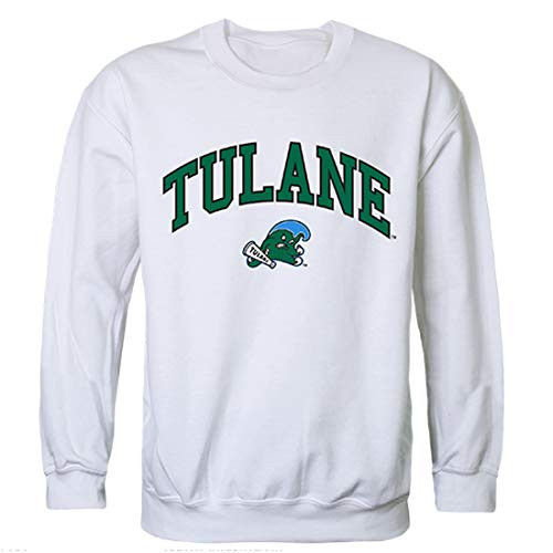 Tulane Green Wave NCAA Campus Crewneck Sweatshirt - Large, White
