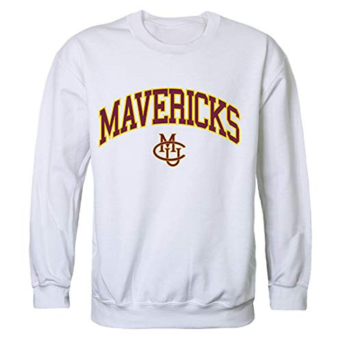 Colorado Mesa University Mavericks NCAA Men's Campus Crewneck Fleece Sweatshirt - White, Medium
