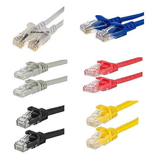 Standard Networking Cable Cat5e Ethernet Patch RJ45 LAN Internet Connection Cord (3ft, Grey)
