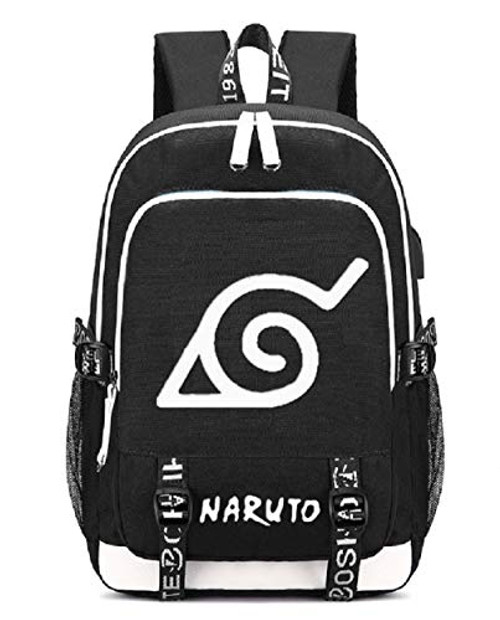 YOYOSHome Luminous Japanese Anime Cosplay Daypack Bookbag Laptop Bag Backpack School Bag with USB Charging Port (Naruto 1)